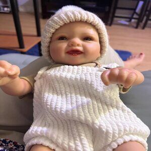 🆕17inch Soft Cloth Body Newborn Baby Dolls Poseable Limbs Sweet Smile Doll Girl